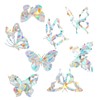 80pcs Rainbow Window Film, Bird Window Stickers Anti Collision, Butterfly