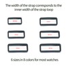 KHZBS rubber silicone watch band strap loops keeper holder retainer