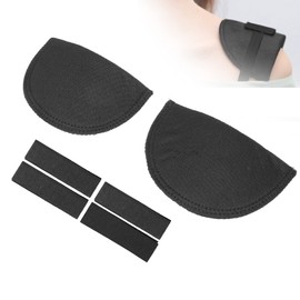 Shoulder Pad Soft Sponge Comfortable Non-Slip Reusable Thick Shoulder Pad Shoulder Pad Sewing Set in Shoulder Pad Foam Pad for Clothing Black