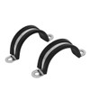 sourcingmap 38mm U Clips EPDM Rubber Lined Mounting Brackets 5pcs