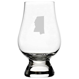 Mississippi States Etched 6.5oz Whisky Glass Compatible With Glencairn Accessories