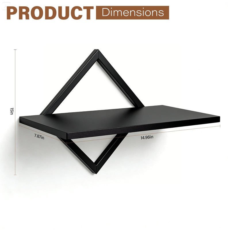 DAWASAPAT Projector Shelf for Wall Mount, 14.97" x 7.87" Floating