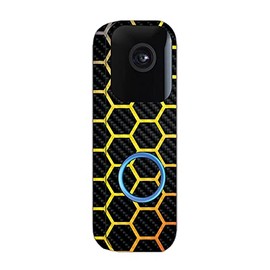 MightySkins Carbon Fiber Skin Compatible with Blink Video Doorbell - Primary Honeycomb | Protective, Durable Textured Carbon Fiber Finish | Easy to Apply and Change Styles | Made in The USA