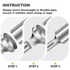 4" to 3"Round Duct Reducer Crimp Enlargement Adapter for Ventilation
