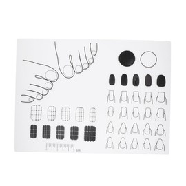 Gatuida Nail Practice Holders Practice Nail Mat Nail Training Mat Nails Flexible Large Silicon Reusable Finger Hands Trainer Practice Manicure Planks Pads Pink Silica Gel White