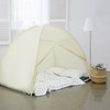 2-Person Indoor Heating Bed Tent - Double Insulated, Windproof & Cold Protection (Medium) Warm Beige