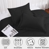 Black Duvet Cover Set King Size 100% Egyptian Cotton 3Pcs