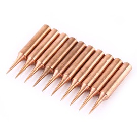 Pure Copper Low Temperature Welding Head Kit, Fine Tip, Interchangeable Soldering Iron, Soldering Tips, Station Tool, 900m-T-I for Soldering Overwork Station for Alarm Trailer of a Car, Pack of 10