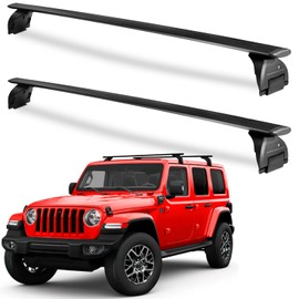 200 lbs Roof Rack Cross Bars Compatible with Jeep Wrangler JK JL Gladiator JT 2007-2024 with Anti-Theft Metal Lock, 2 & 4 Door Heavy Duty Aluminum Crossbars Rooftop Kayak Bike Luggage Racks