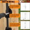 DJSUNPACKING 12" Heavy Duty Cane Bolt Gate Drop Rod-Steel Gate