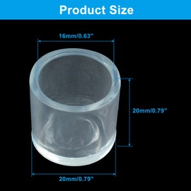 Auvotuis 25mm/0.98 Inch Silicone Chair Leg Tips, 32Pcs Rubber feet for Furniture, Clear Folding Chair Leg Caps, Chair Leg Protectors for Hardwood Floors, Anti-Slip,Anti-Scratch & No Noise