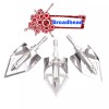 high.archery 3 Broadheads Steel Arrowheads Replaceable Silver Archery Outdoor Target