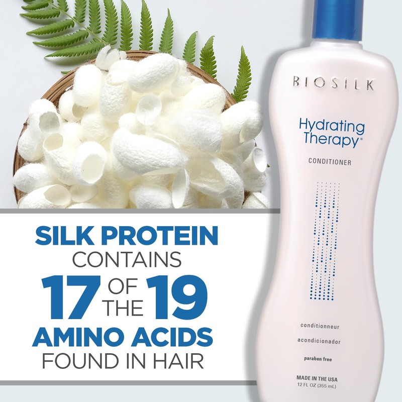 BioSilk Hydrating Conditioner, Replenishes Moisture For Strong & Smooth Hair,