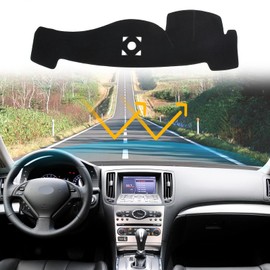 Dash Cover Mat Compatible with Infiniti G25 G35 G37 Q40 Q60 2008-2015 Polyester Dashboard Cover Sun Shade Pad,Car Anti-Slip Dash Board Pad for G25 G35 G37 Q40 Q60Accessories(Left Hand Drive)
