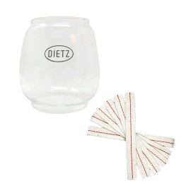 Light of Mine - Dietz #8 Air Pilot Oil Lantern Replacement Kit Globe & Wick