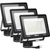 Sunkkes 150W LED Flood Light Outdoor 3 Pack, IP66 Waterproof,