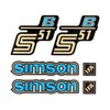 Decoration Set "B" 6-Piece Blue for Simson S51