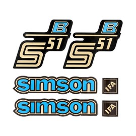 Decoration Set "B" 6-Piece Blue for Simson S51