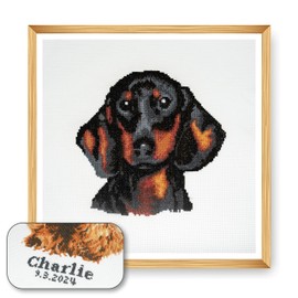 Trimits Large Counted Cross Stitch Kit (Frame Not Included), Dachshund