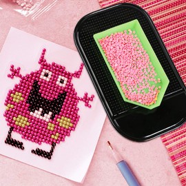 BENBO 3 Pieces Diamond Embroidery Painting Anti-Slip Mat, Anti-Slip Sticky Mat Gel Pad for Holding Tray Sticky Non-Slip Universal Mount Holder 5D Diamond Paint Accessories Tools, 5.6 x 3.3 Inch