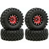 TxxRcss Brass & Aluminum 1.3 Beadlock Wheel Tires Set for