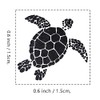Sea Turtle Rubber Stamp, 3/5 Inch Small Mini Stamp for
