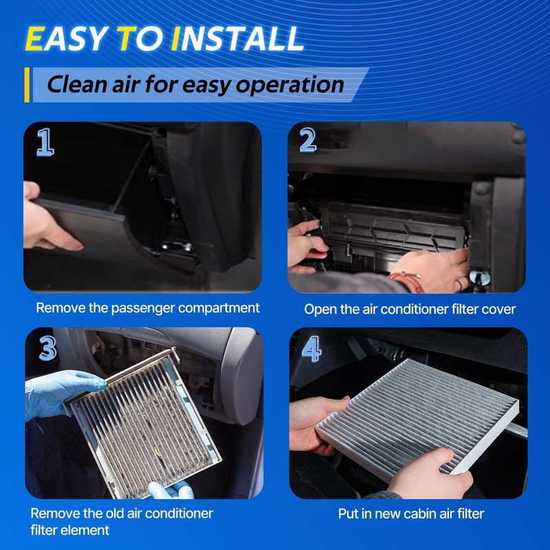 E-Longwell Cabin Air Filter Replacement for CF12450, FDC12450, Fits GLADIATOR