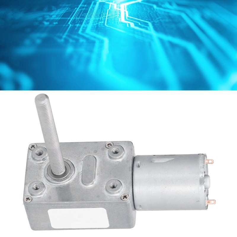 Gear Motor Speed Reduction Worm Self Locking M6 Thread 50mm