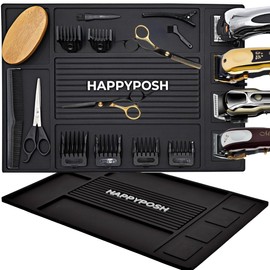 Magnetic Barber Mat, Barber Mats for Clippers, Barbershop Salon Pad for Station, Table Matt, Counter Tool Organizer for Pro Hairstylist