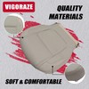 Vigoraze Driver Bottom Replacement Leather Seat Cover Light Gray #CL
