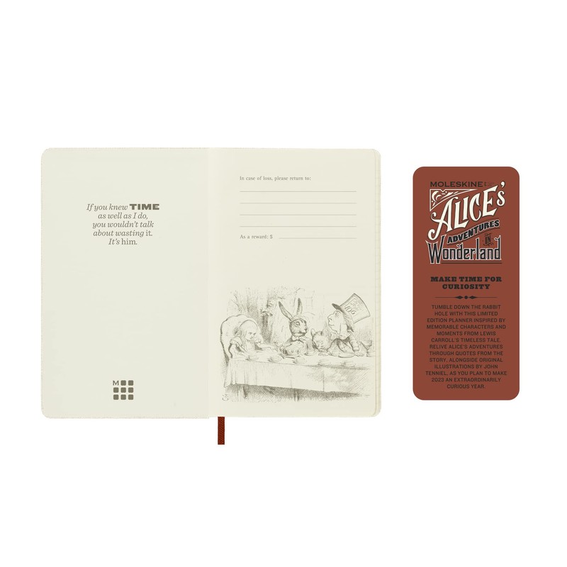 Moleskine Weekly Planner 2023, 12-Month Diary, Limited Edition Alice In
