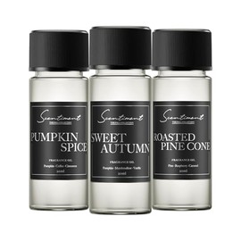 Scentiment - Top 3 Fall Scents Samples Collection Diffuser Oils | Aromatherapy Home Fragrance | Luxurious Scent with Notes of Sweet Autumn, Pumpkin Spice, Roasted Pine Cone, 20ml