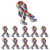 YYDSPin Pack of 12 Autism Awareness Ribbon Walking Lapel Pins