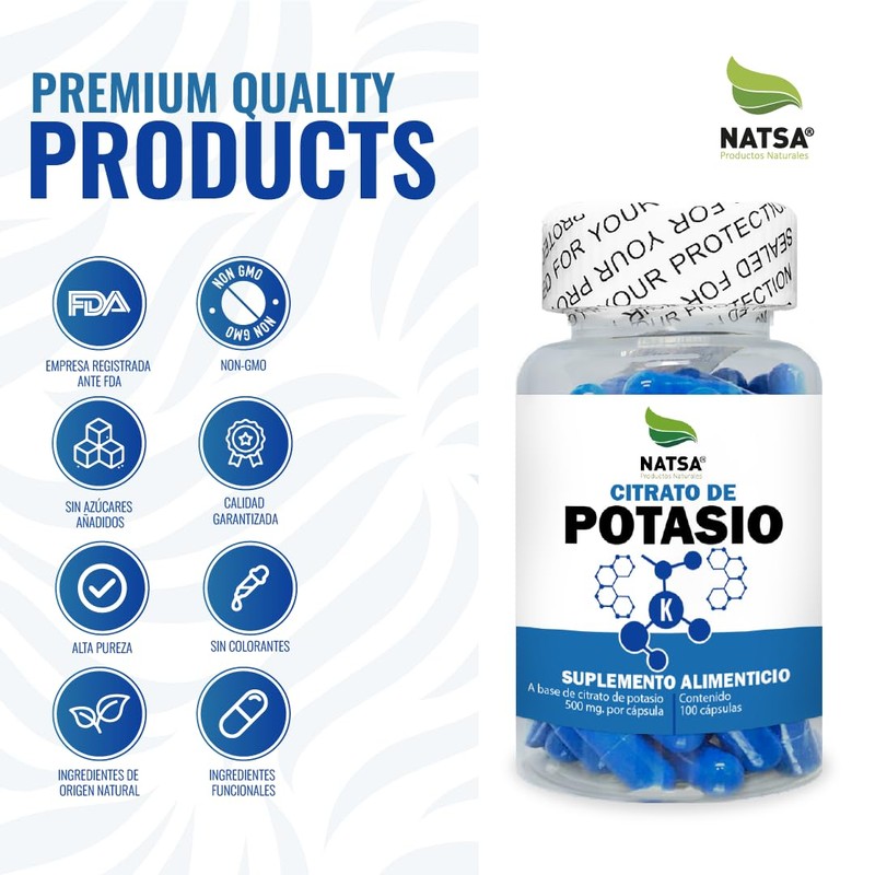 NATSA Pack Citratos - Magnesio y Potasio 100 Caps cu