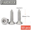 FarDeer Stainless Steel Flat Head Self-Tapping Screws M4/M5 Security Sheet