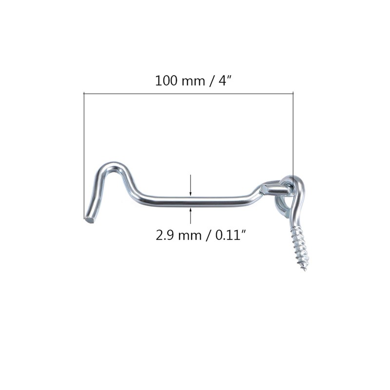 ZXUEZHENG 4Pcs 4 inches Cabin Hook Eye Latch Gate Door