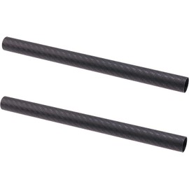 Hersmay 2PCS 15mm Carbon Fiber Rods 30cm/12inch Length for 15mm Rod Rail Support System DSLR Camera Rig
