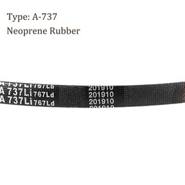 Kozelo 2 x A-737Li/A29 drive V-belt - [13 mm width x 8 mm height] A-section rubber drive belt wrapped for transmission use, 737 mm inner circumference