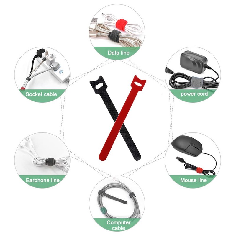 Ssiyiya 100PCS Cable Ties Reusable, Adjustable Nylon Reusable Cable Ties
