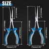 SPEEDWOX 2PCS Long Reach Needle Nose Pliers Set Long Nose