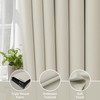 FMFUNCTEX 100% Blackout Curtains for Bedroom, Beige Back Tab Curtain