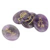 4Pcs Reiki Symbols Stones Smoother Surfaces Engraved Reiki Stones for