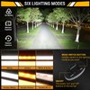 Auxbeam 7 Inch LED Light Bar, 300W 6 Modes Amber