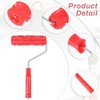 2pcs 7'' Texture Roller Sleeve Wall Texture Stencil Brush Pattern