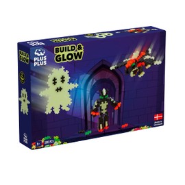 Plus-Plus 9603808 Mini Ingenious Construction Toy, Build and Glow Glow in the Dark Building Blocks Set, 360 Pieces