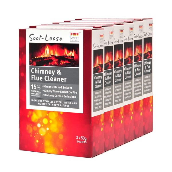 Firewise 18 Treatments Soot-Loose Chimney & Flue Cleaner Dissolves Soot,