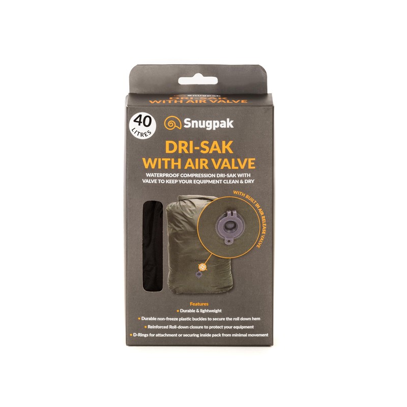 Snugpak Dri-Sak with Air-Valve WGTE - 100% Waterproof Bag with