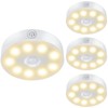 LAVAED 4 Pack Motion Sensor Puck Lights Indoor LED Closet