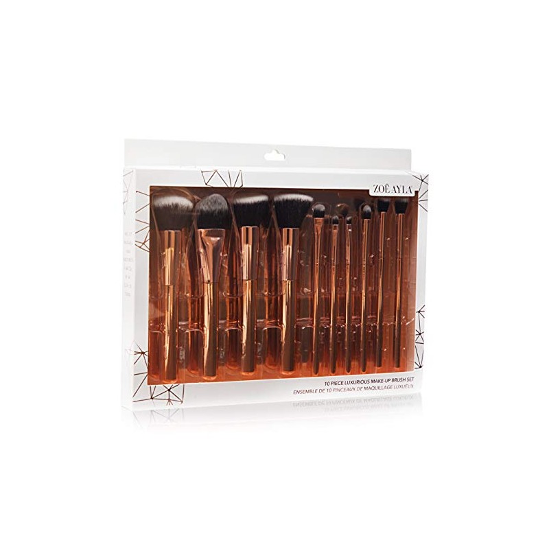 10 Piece Luxurious Makeup Brush Set