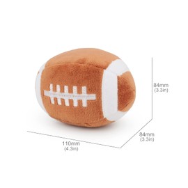 TONYFY Dog Toys Balls - Chewable Plush Rugby for Dogs, Soft Pet Squeaky Ball Stuffed with Fluffy, Durable Indoor & Outdoor Dog Puzzle Toy, Birthday for Puppy Small and Medium Breeds